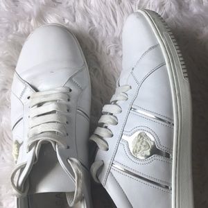Versace Medusa Leather Low Top Tonal sneaker.